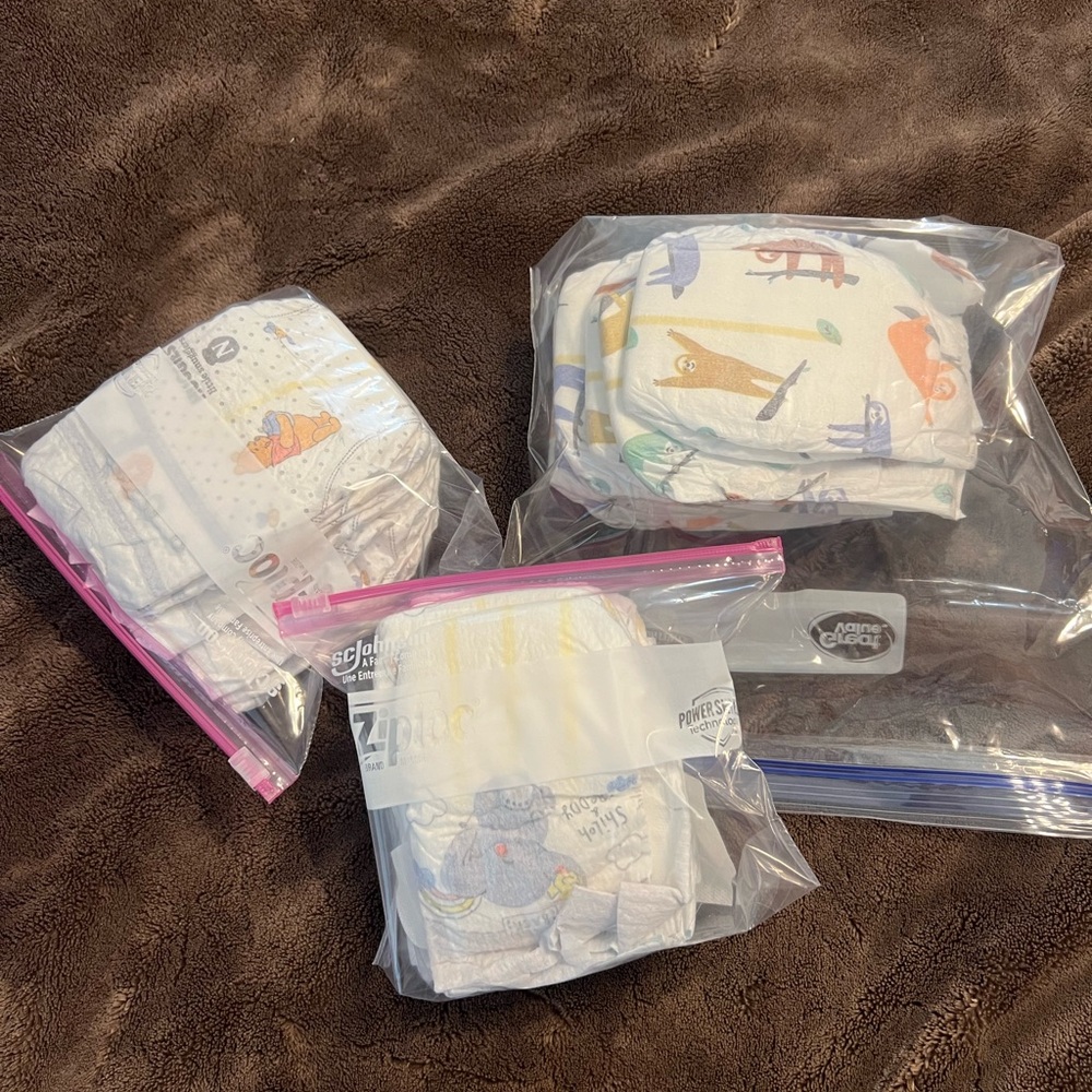 Assorted Baby Diapers with Animal Prints
